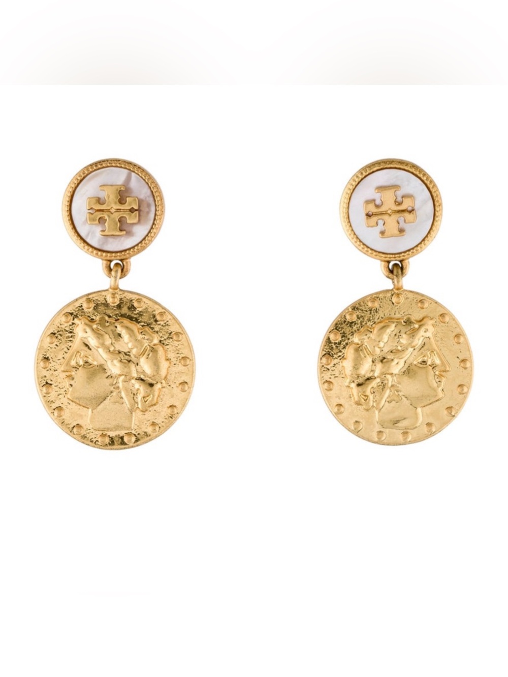 NWOT Tory Burch Coin Drop Earring